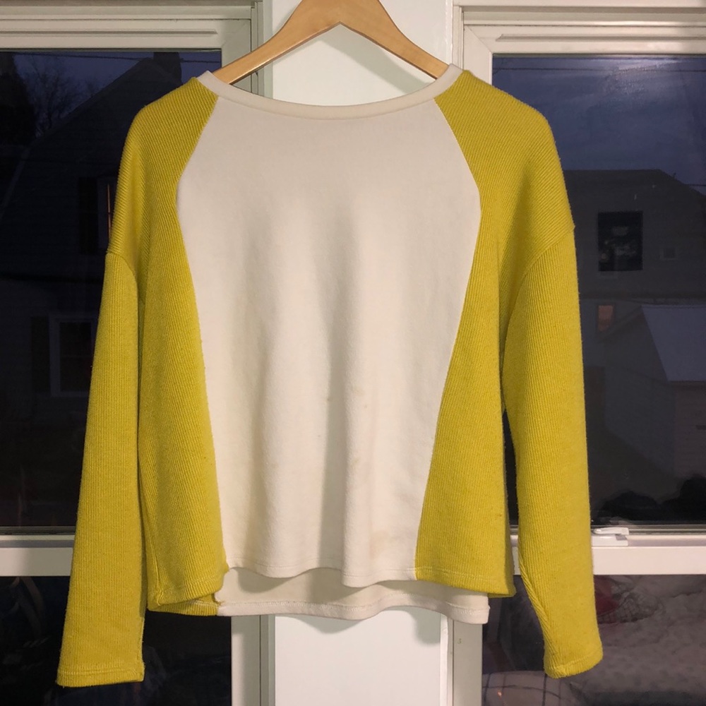 knit scoop neck madewell mustard yellow sweater